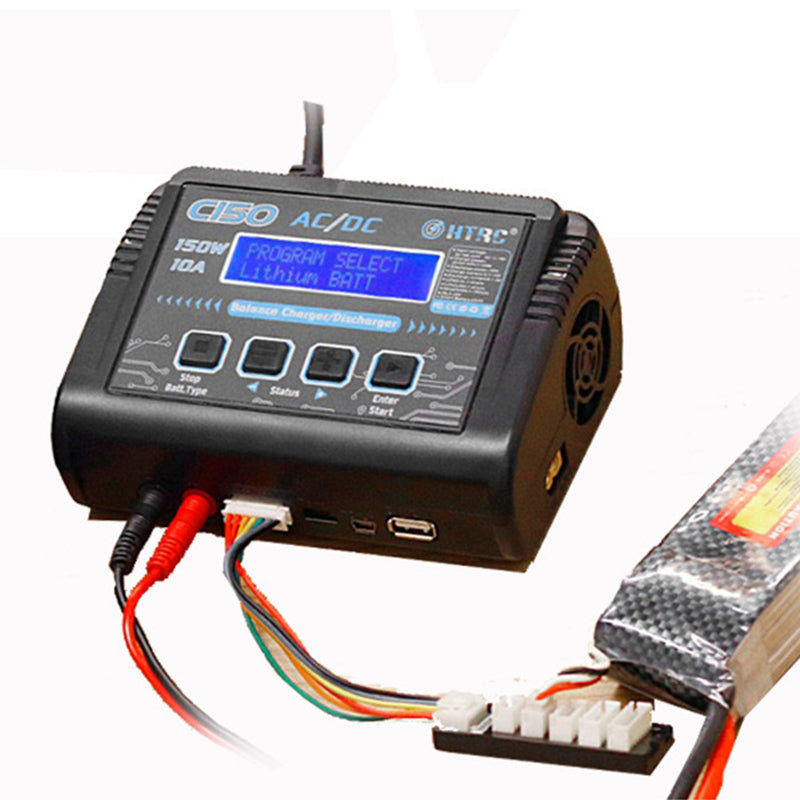 HTRC C150 150W 10A Smart Charger for Electric Toys Balance Charger Airplane Model Lithium Battery Charger HTRC C150 150W 10A Smart Charger for Electric Toys Balance Charger Airplane Model Lithium Battery Charger
